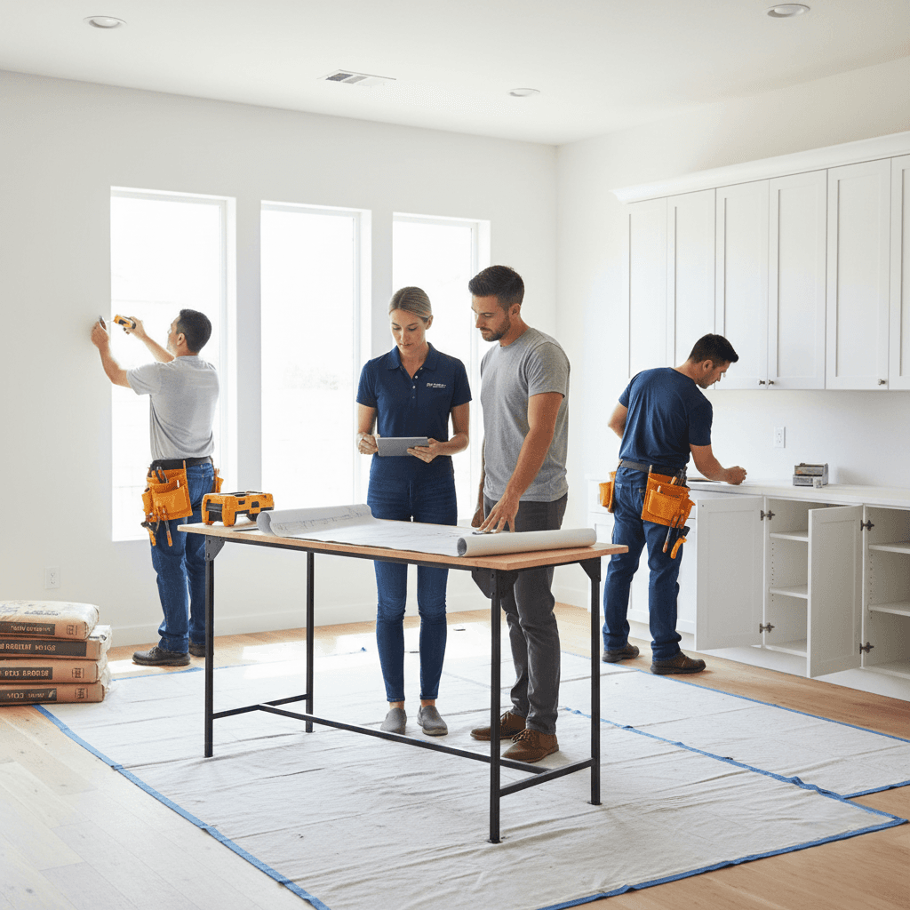 PEI Builder team performing renovation work on a residential home in near Auburn California