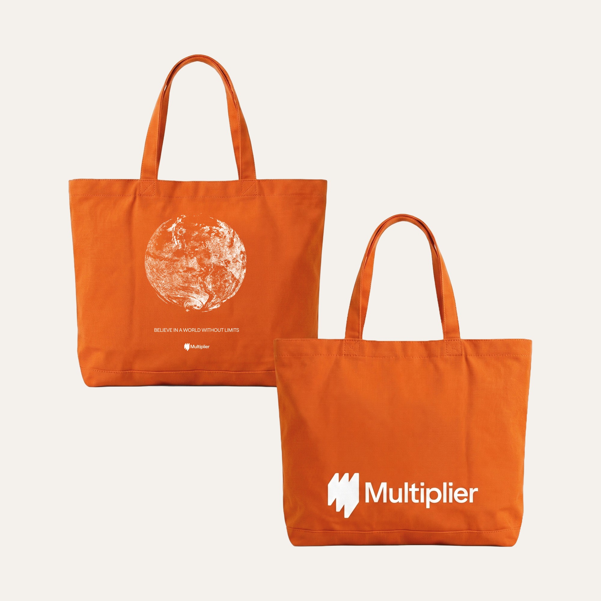 Multiplier orange tote