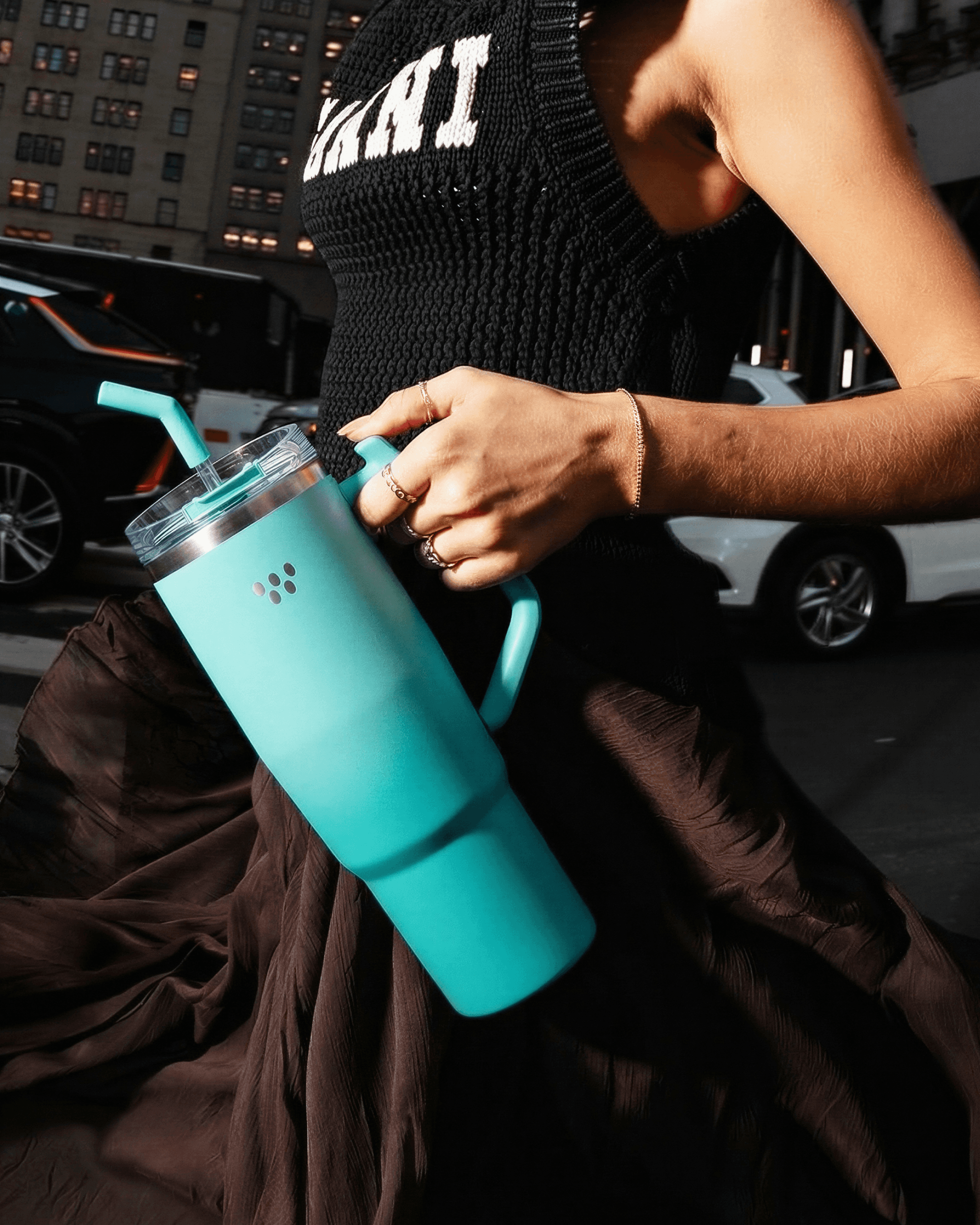 Woman in sequined dress with dramatic lighting
