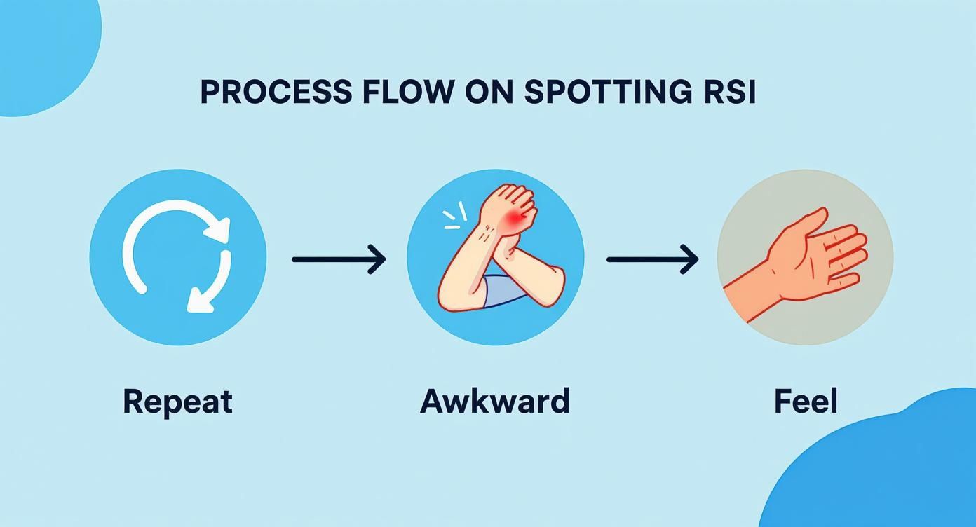 Infographic about repetitive strain injury solutions