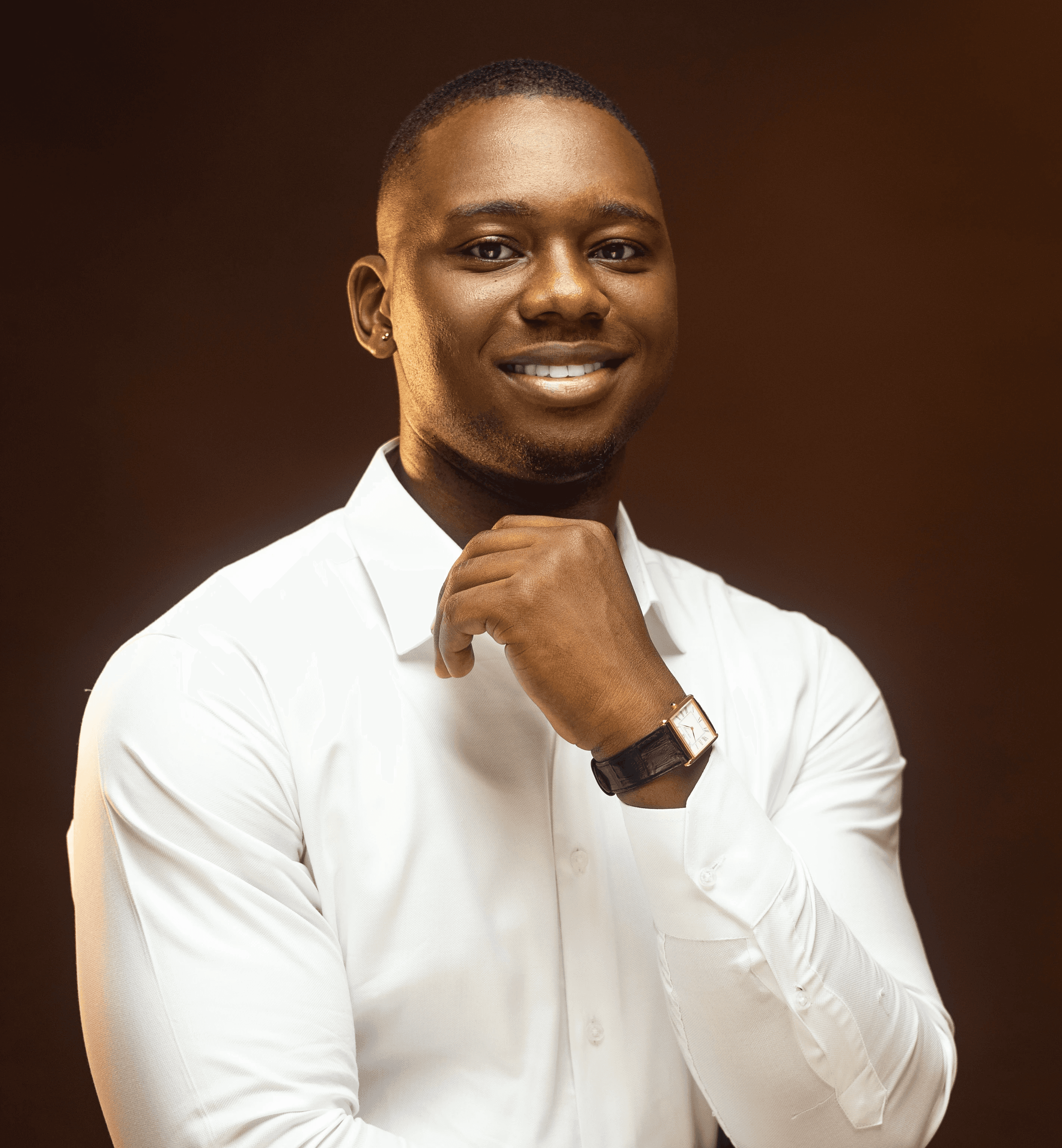 Portrait of portfolio creator – front view