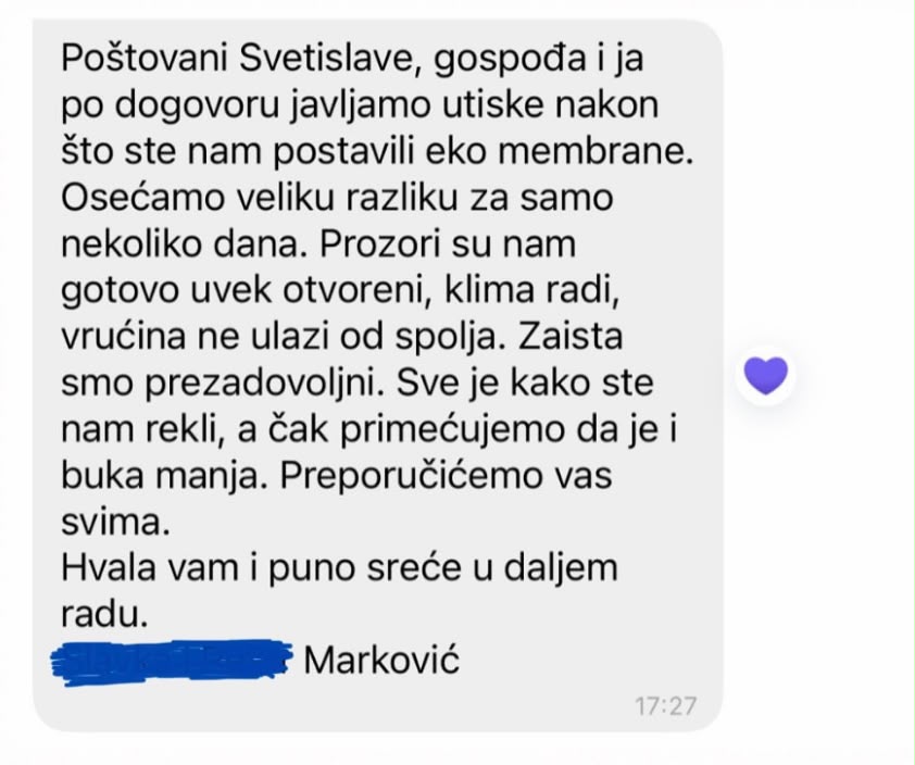 Utisak klijenta 1