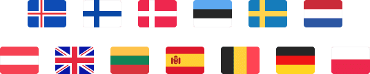 Illustration présentant les drapeaux de 30 pays où Inqom se positionne en pionnier de la facturation électronique, conforme aux normes européennes.