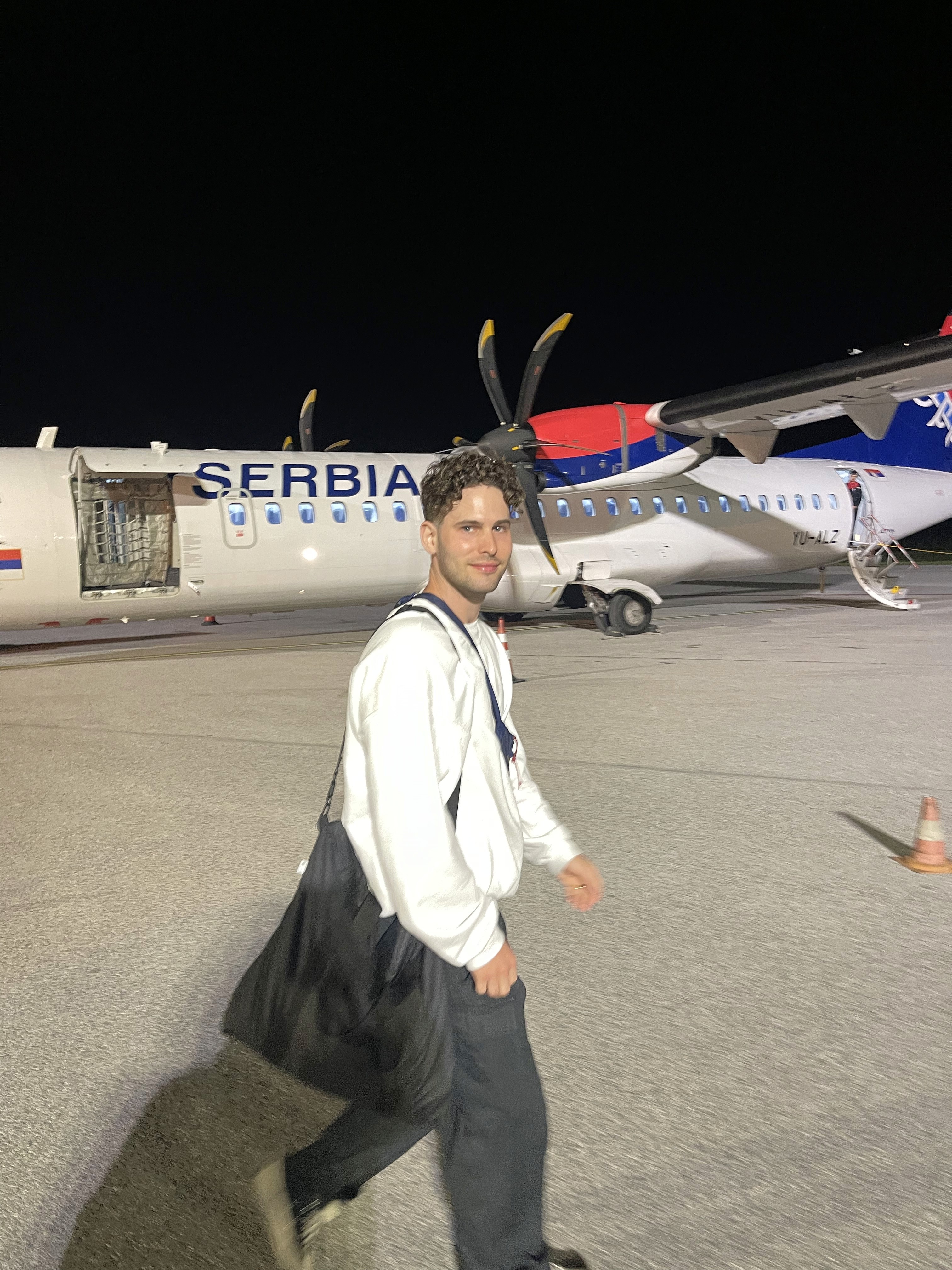 The owner of site getting on a plane to Macedonia