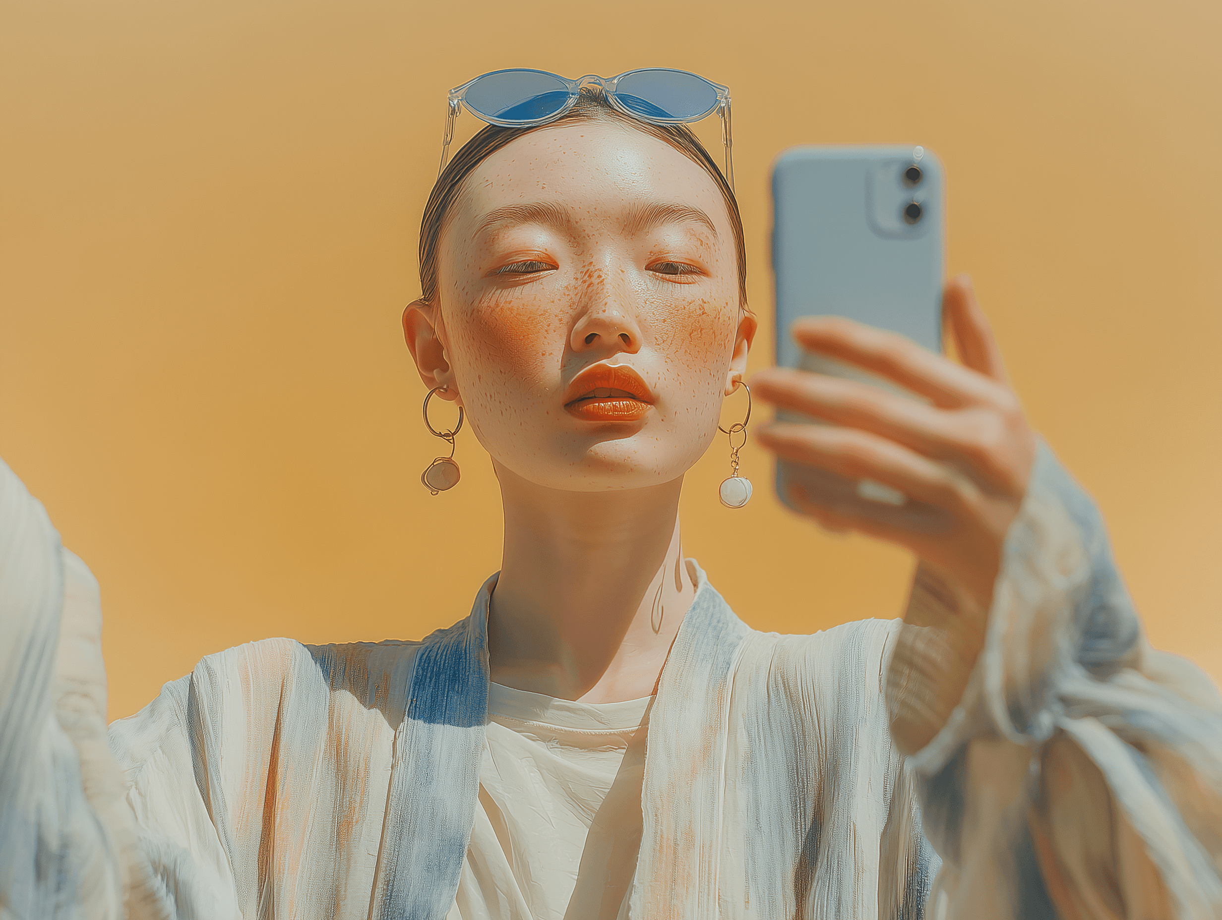 Content creator taking a photo