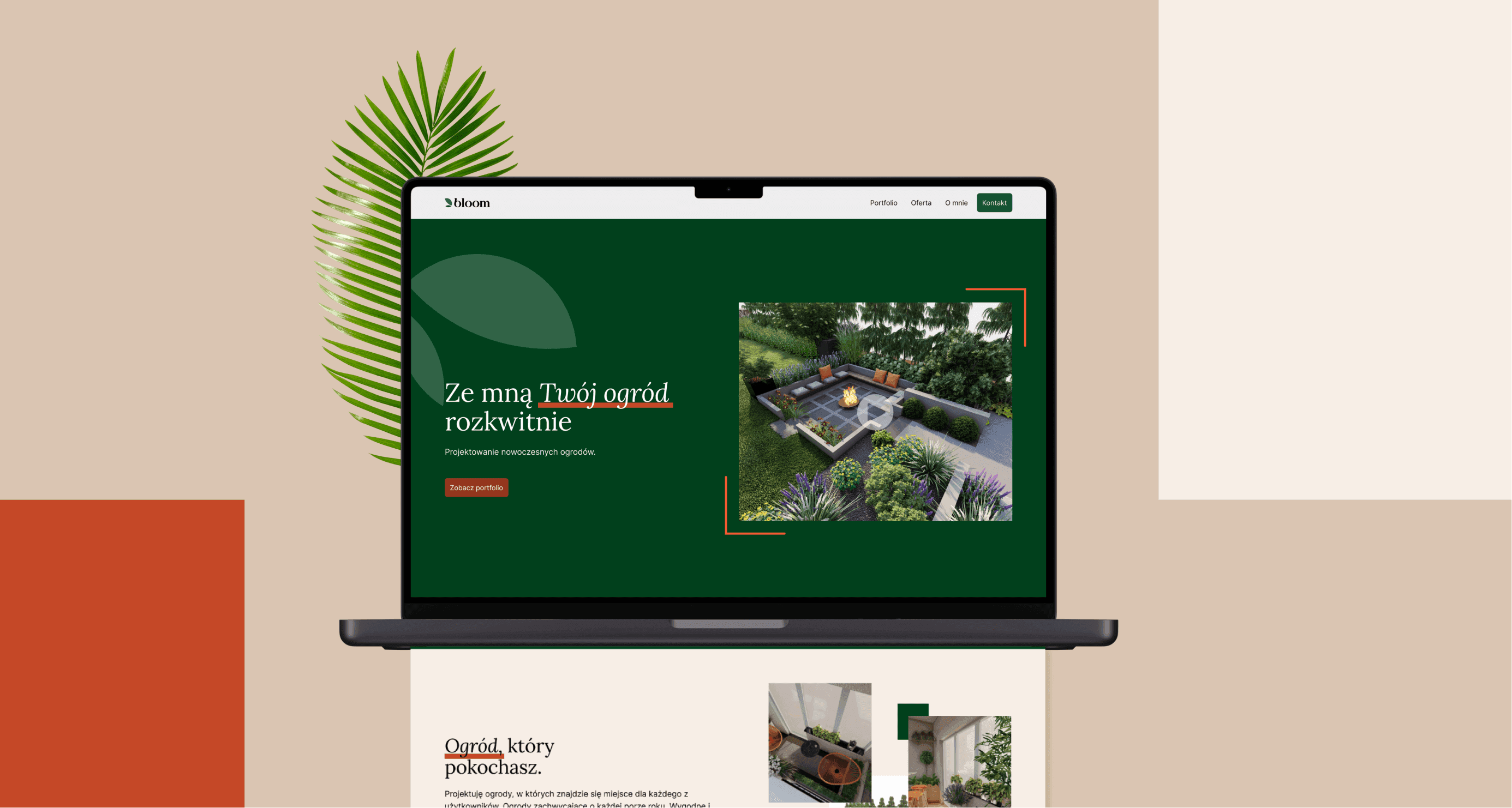 Website on laptop mockup