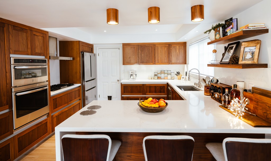 walnut shaker kitchen