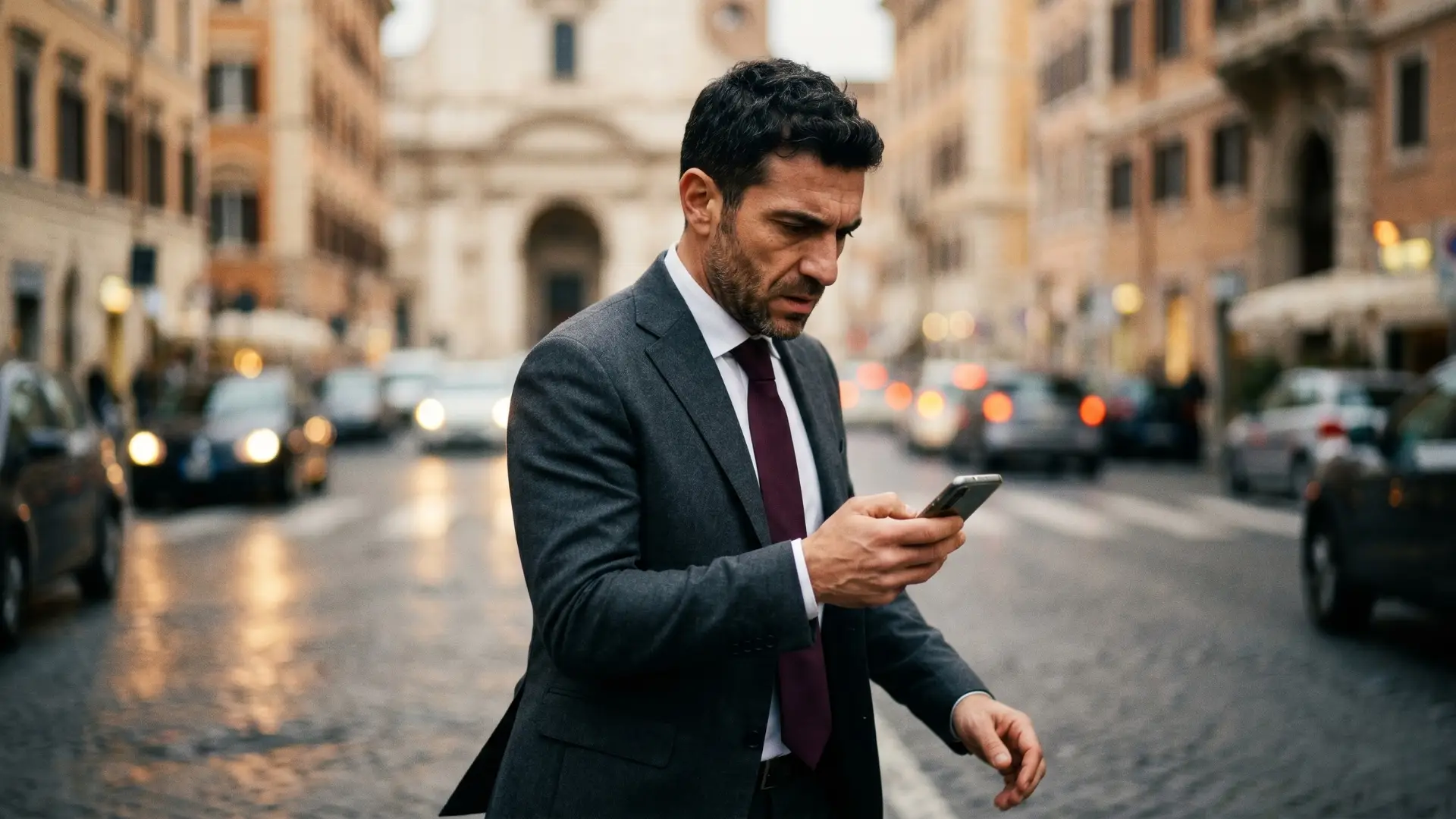 Image men with smartphone