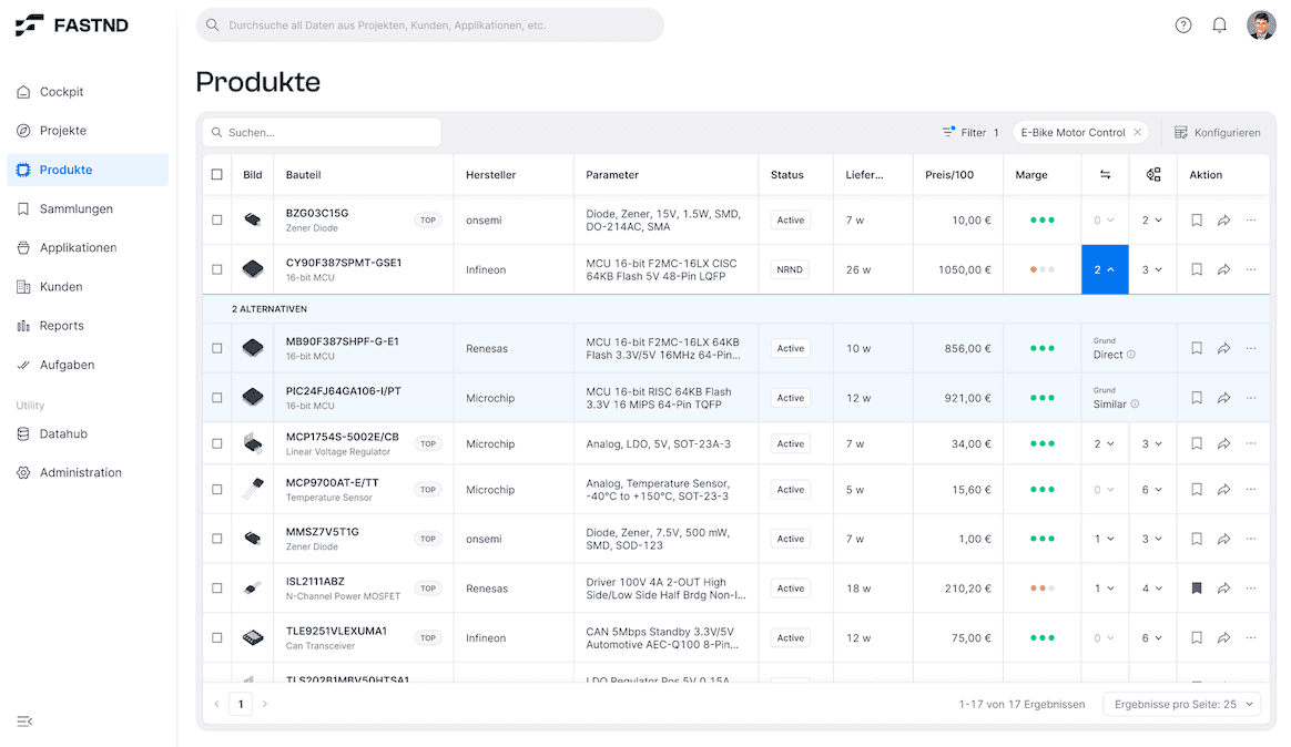 Screenshot von dem Projekt