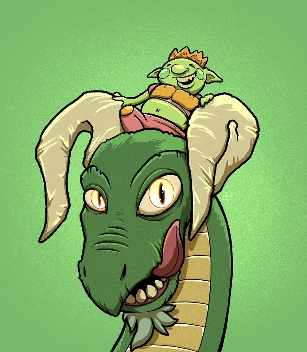 Goblin on a Dragon