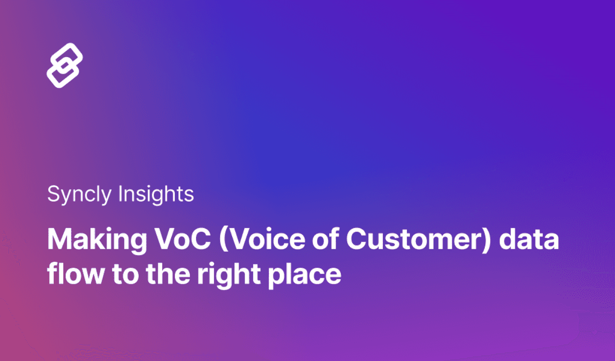 Making VoC data flow to the right place