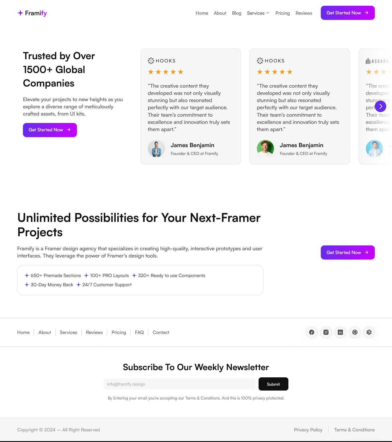 Framer Testimonial Page v3