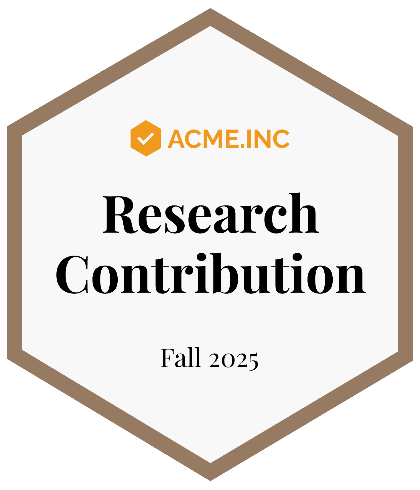 Wauld - Professional and neat brown appreciation badge template