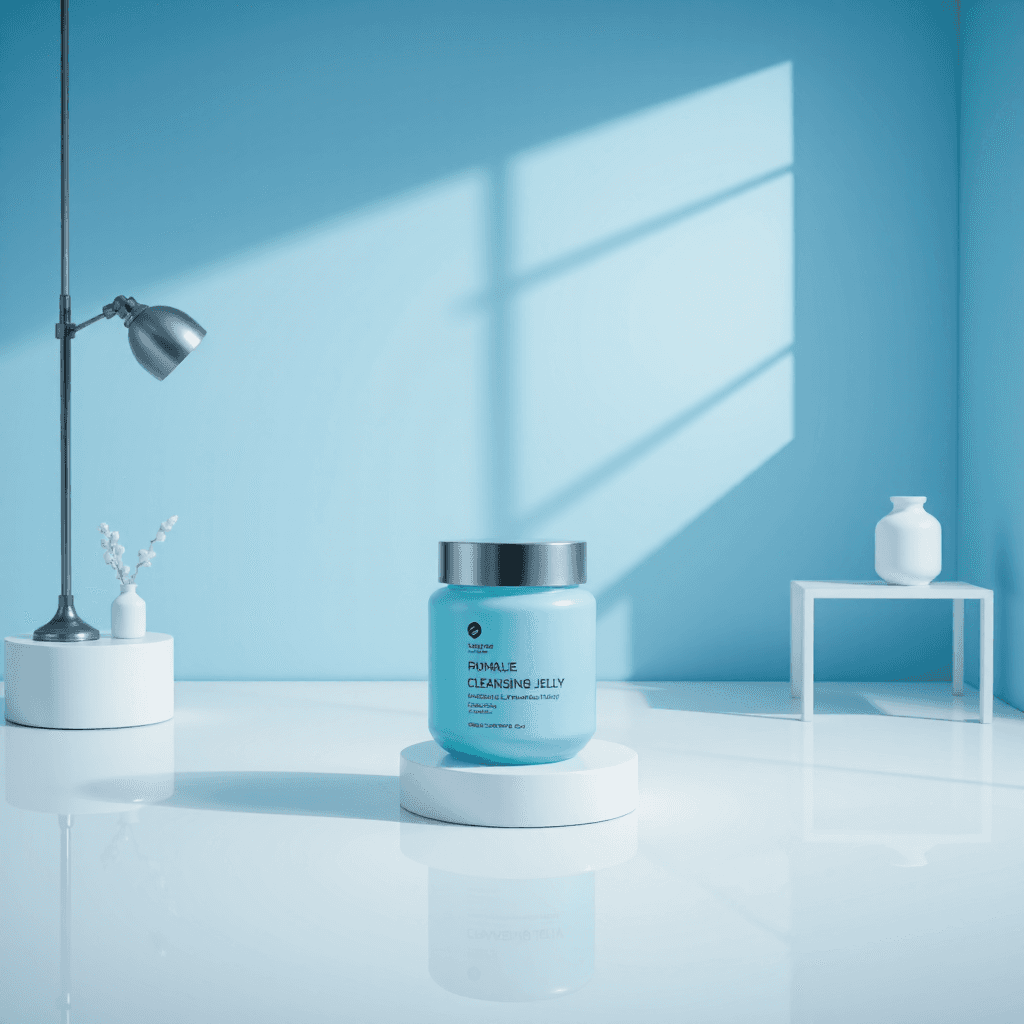 product photography of jar of cleansing jelly