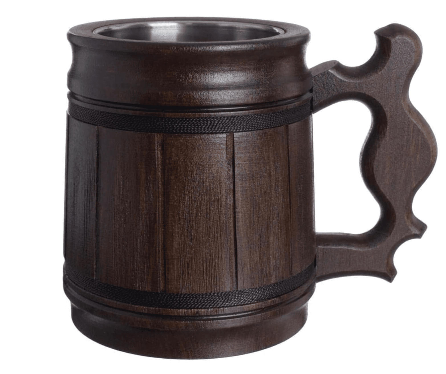 Deluxe Handmade Oak Beer Mug