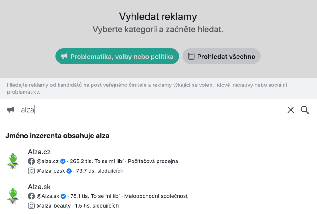 knihovna reklam na facebooku 1