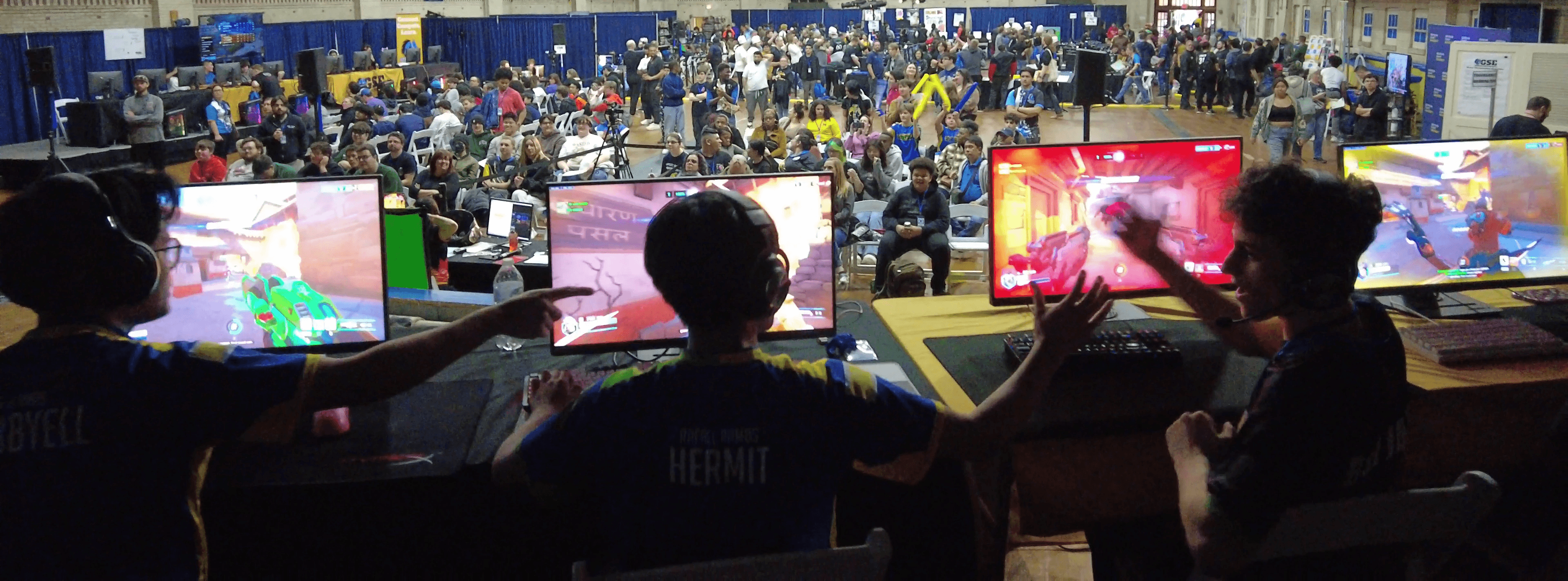 Students competing at a GSE scholastic esports championship