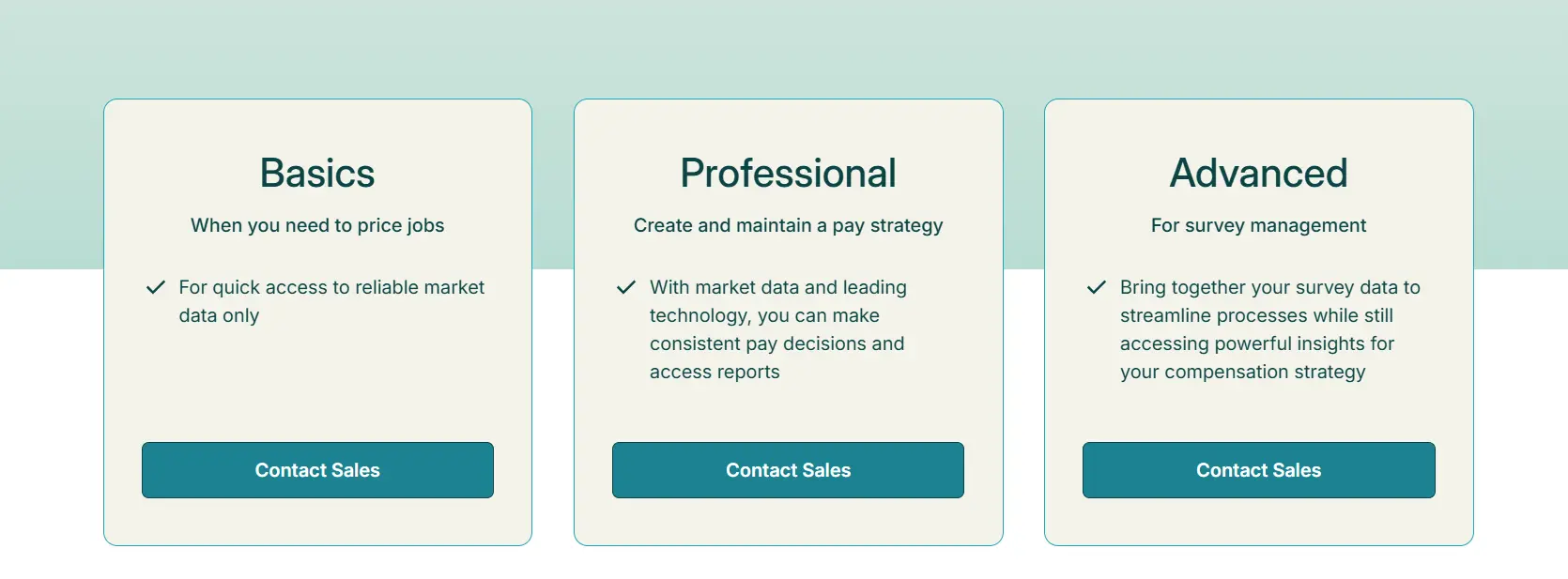 Payscale Pricing Plans