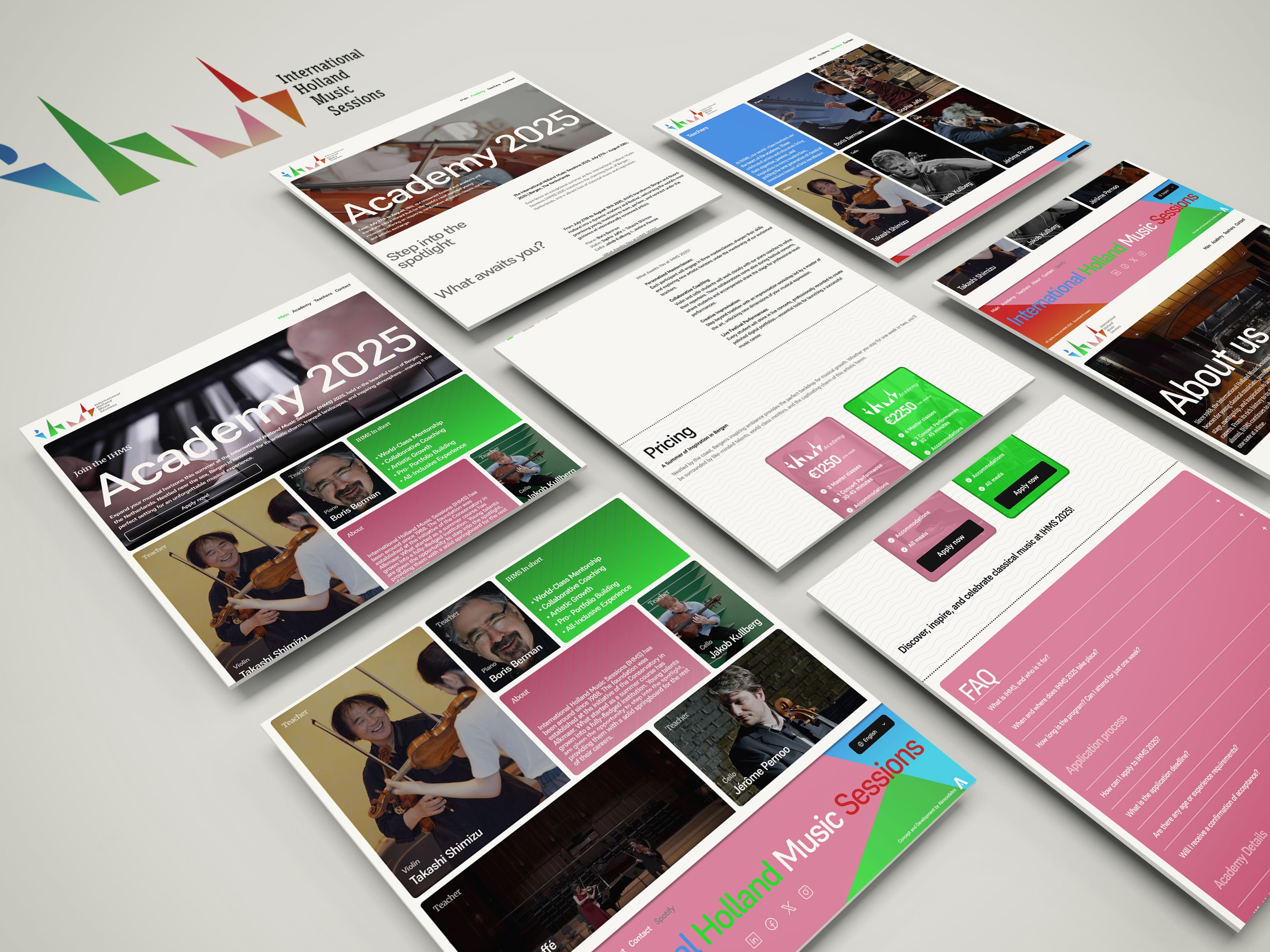 Website mockup for IHMS