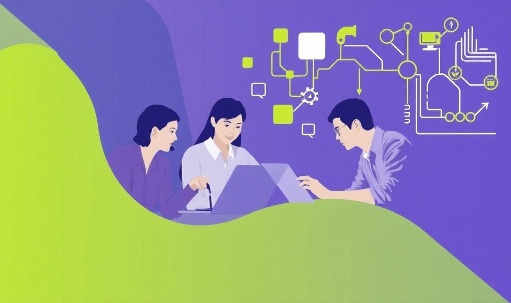 CTO outsourcing decision framework illustrated as connected systems and partners