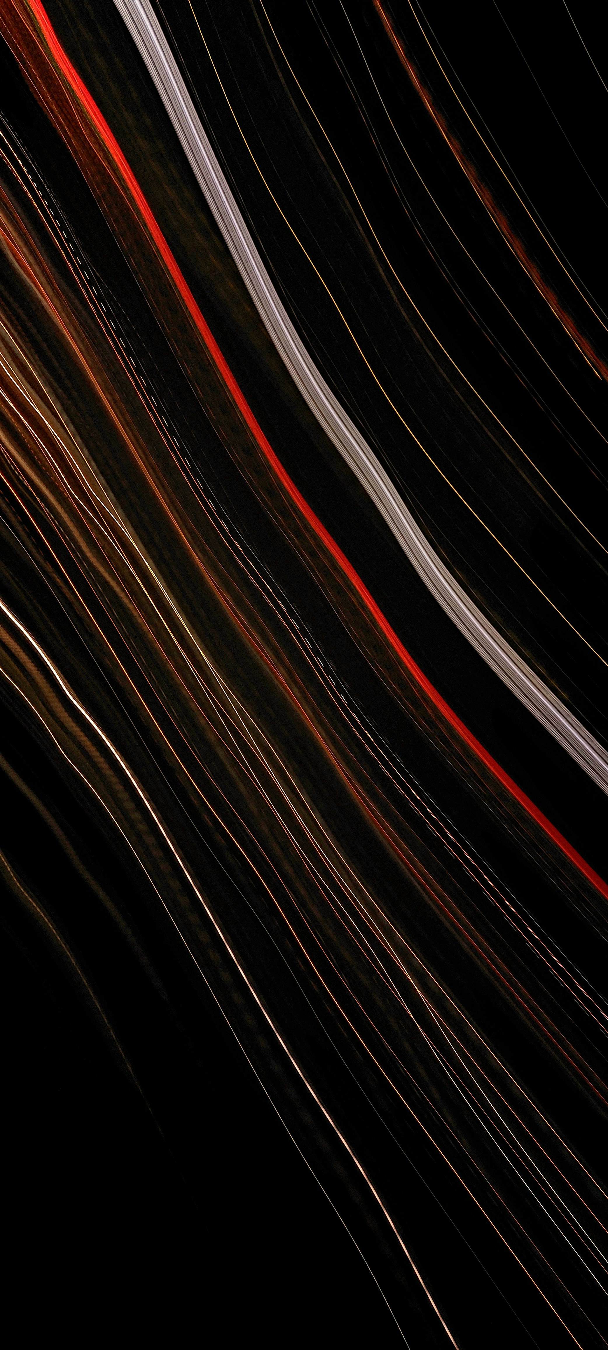 a black background with red and white lines