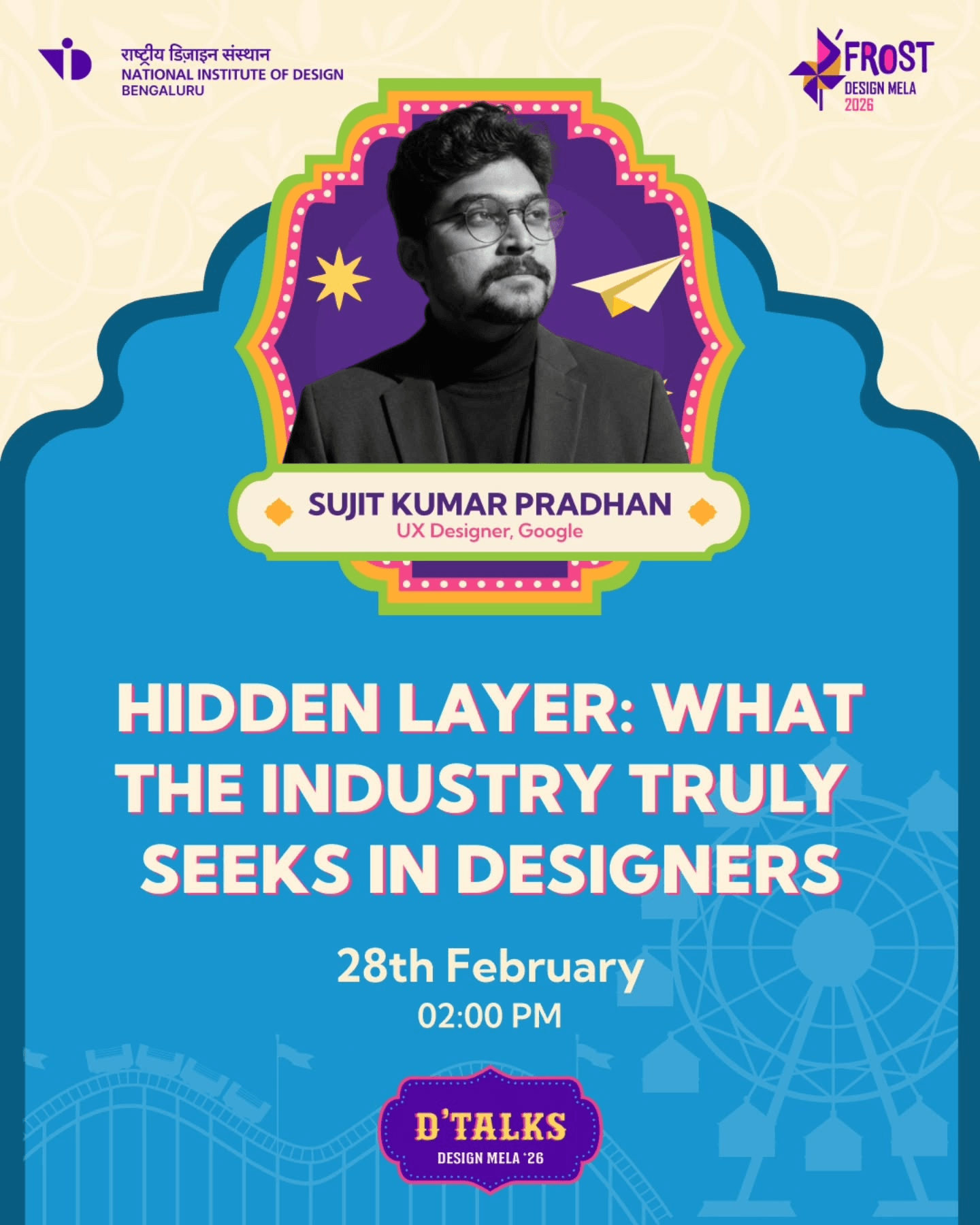 a blue and white fish