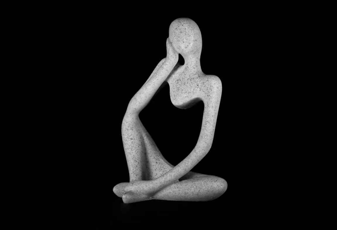 grey picture of ceramic flower