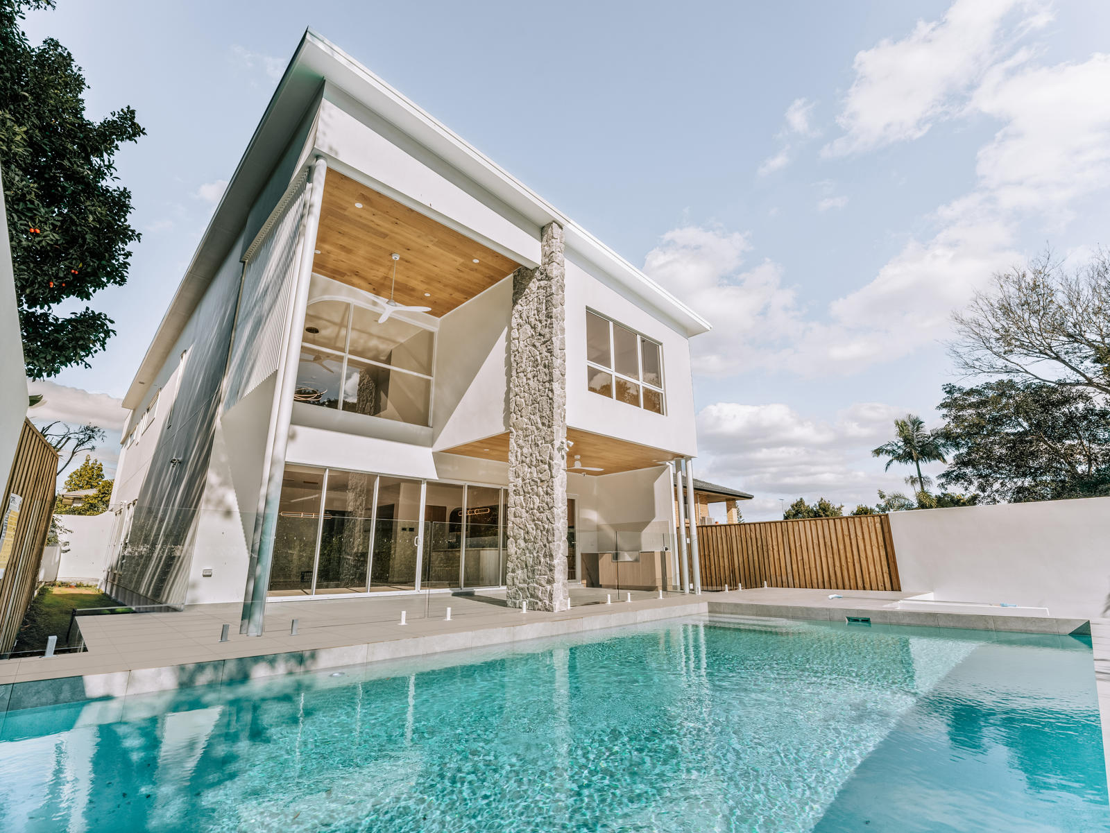 Custom home facade