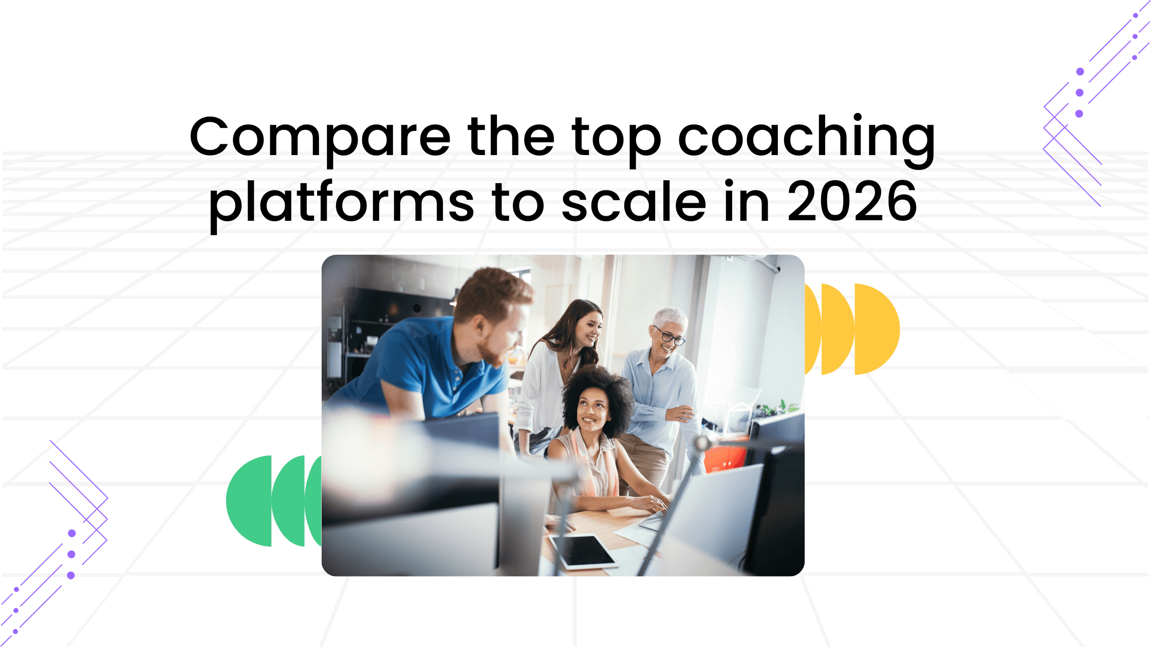 Team collaborating online while comparing coaching platforms designed to scale coaching businesses and communities