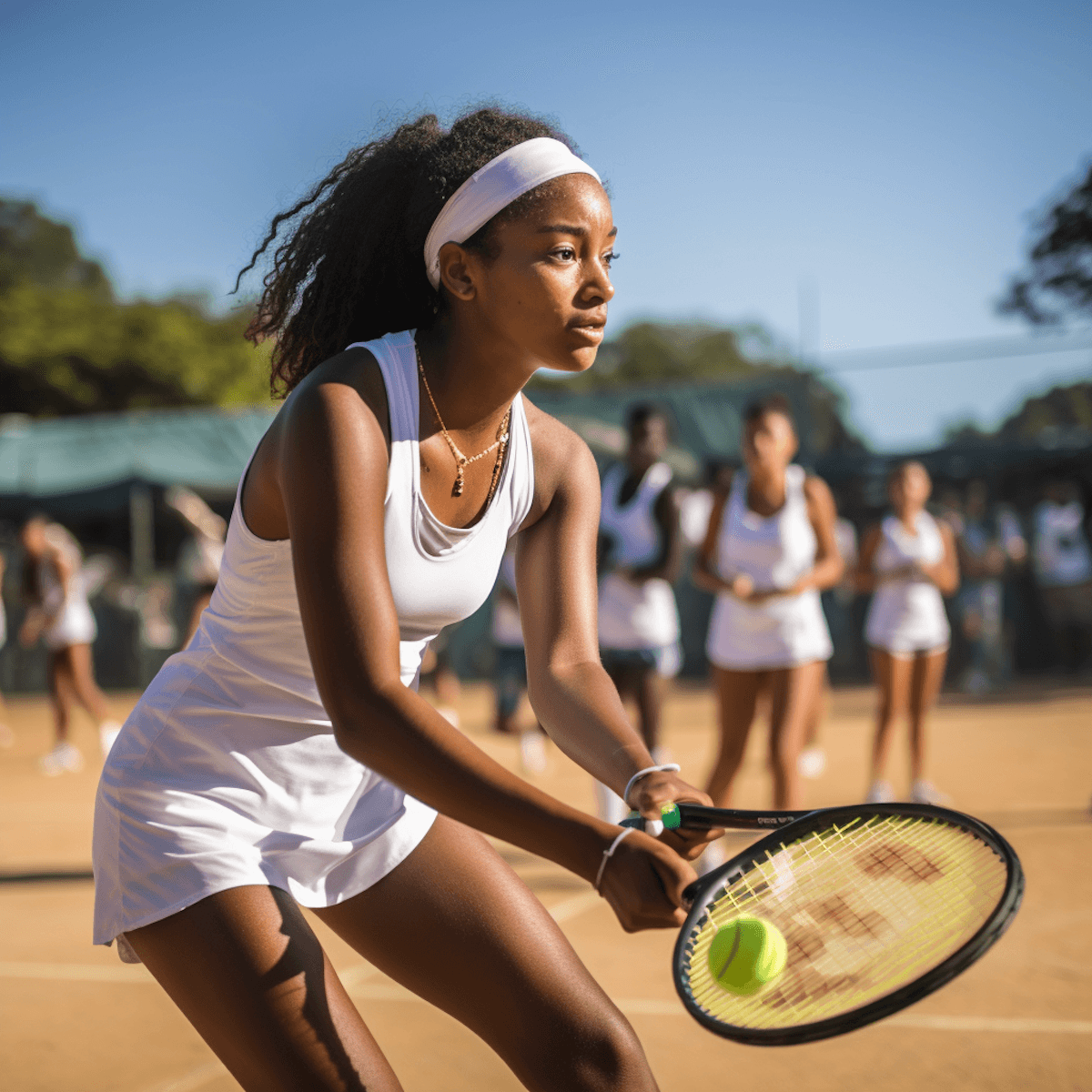 A female tennis player