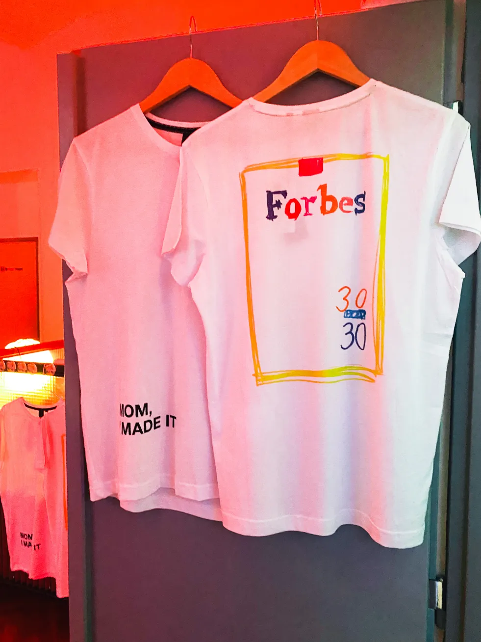 Mom, I Made It creative applied at the Forbes 30 Under 30 warm-up event