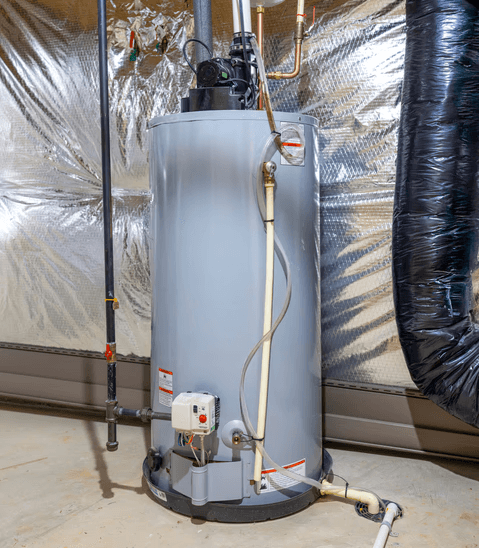 New boiler installation in a Mississauga home basement with insulated piping