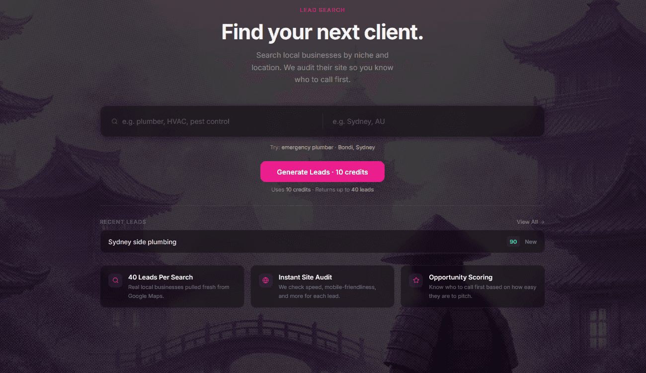 Kilo Web App Dashboard