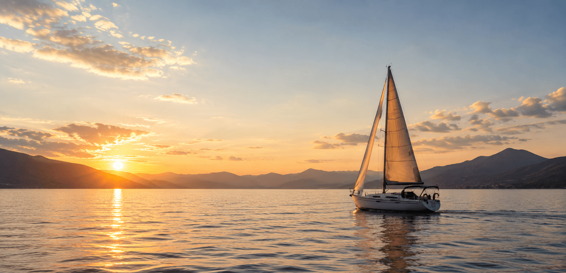 Sailboat on calm water