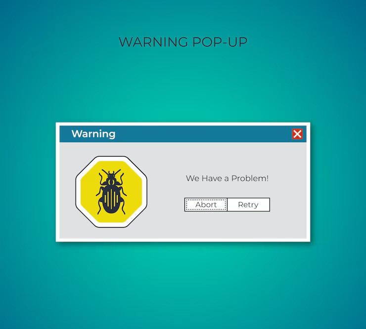 User dismissing a website popup
