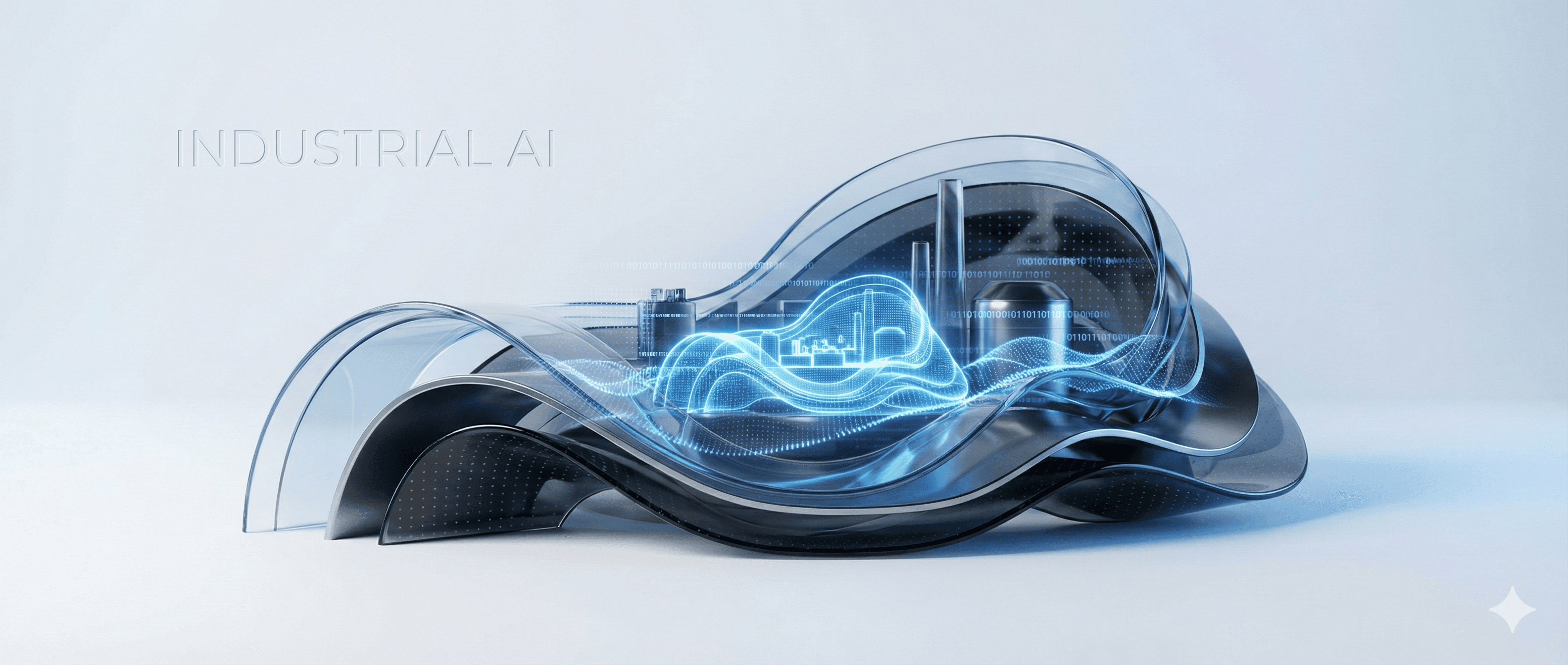 blue factory hologram