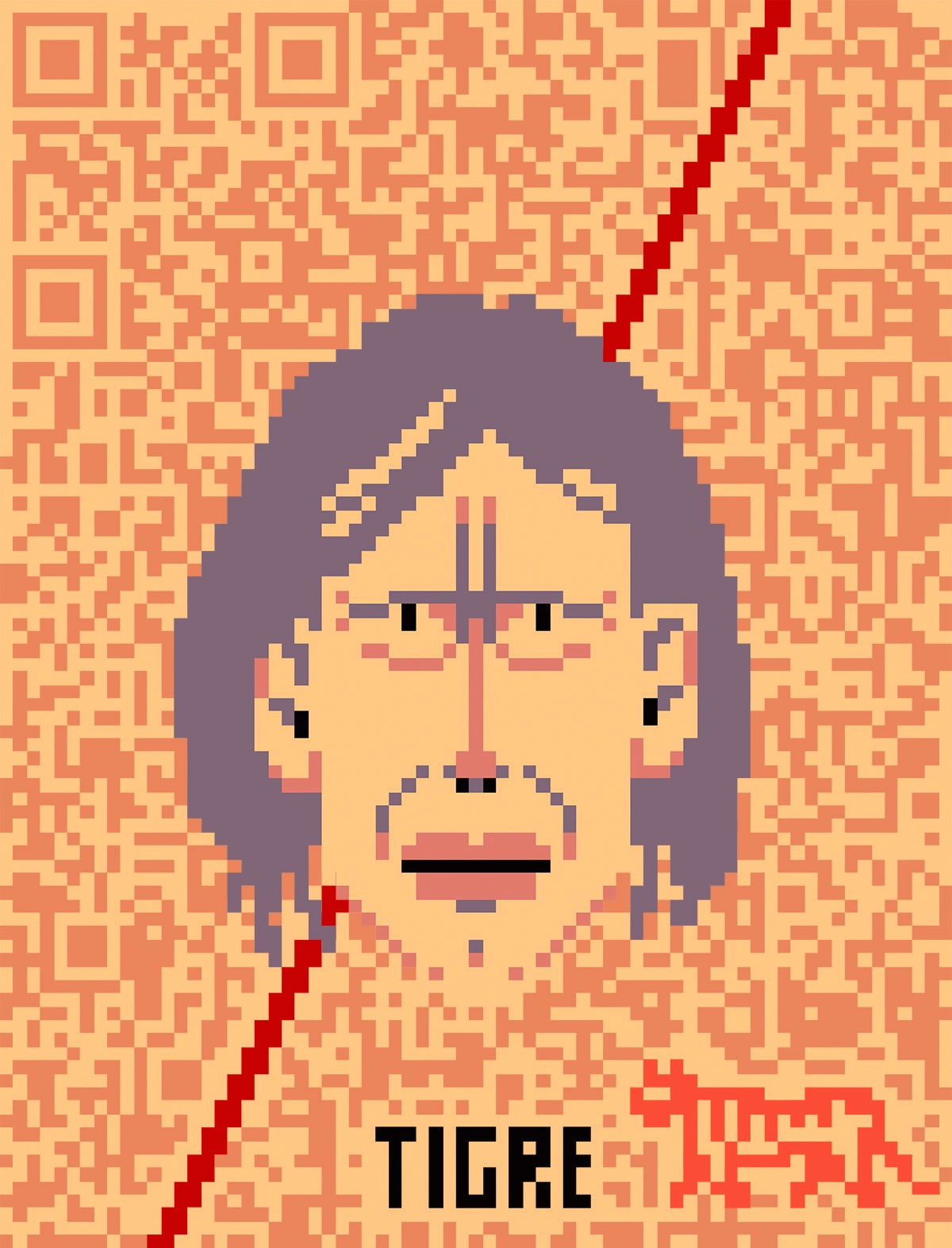Pixel illustration of the peruvian coach in 2018 Ricardo Gareca for Tschuttiheftli 2018.