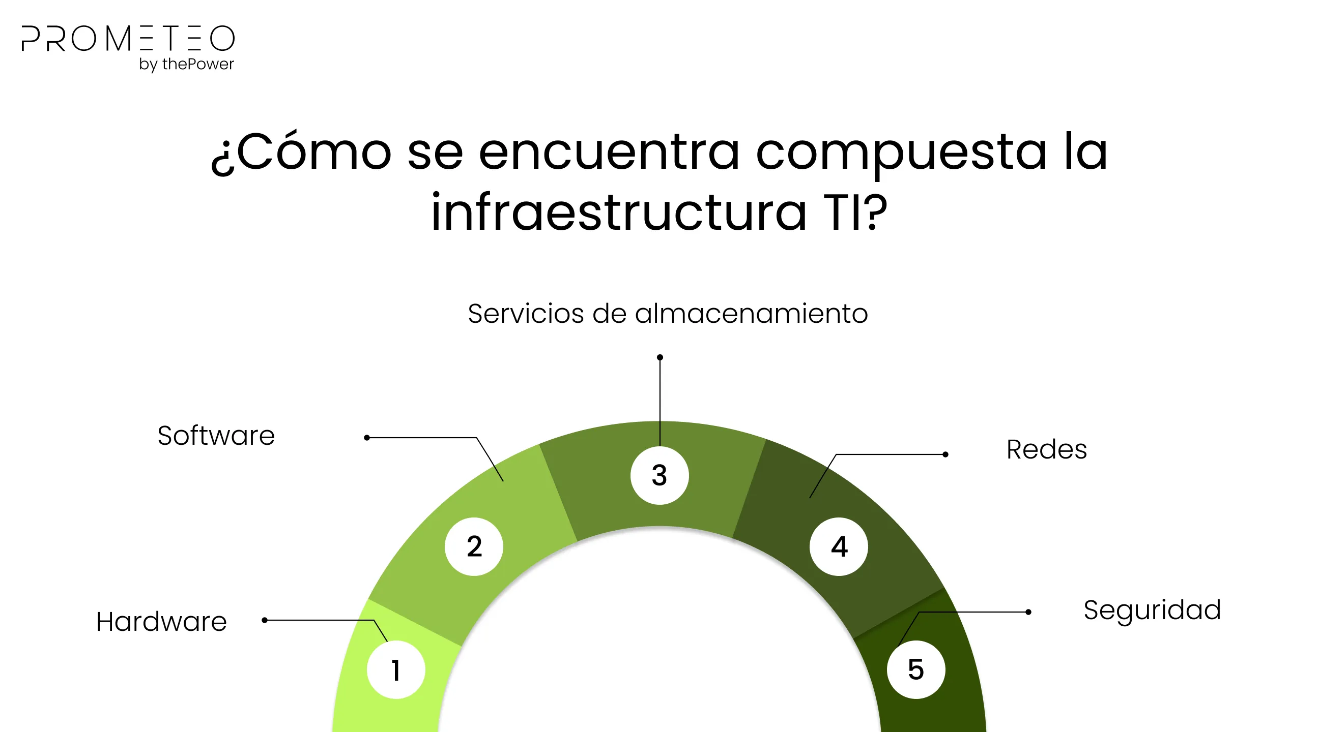 ¿Cómo se encuentra compuesta la infraestructura TI?