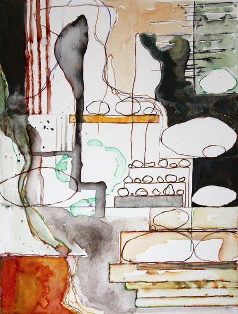 Honne/Tatemae #34 | olieverf, oilstick en marker op doek | 110x75cm | 2024