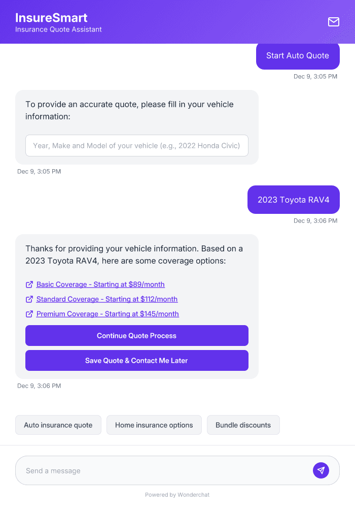 Insurance Quote AI Agent Template for Automated Service