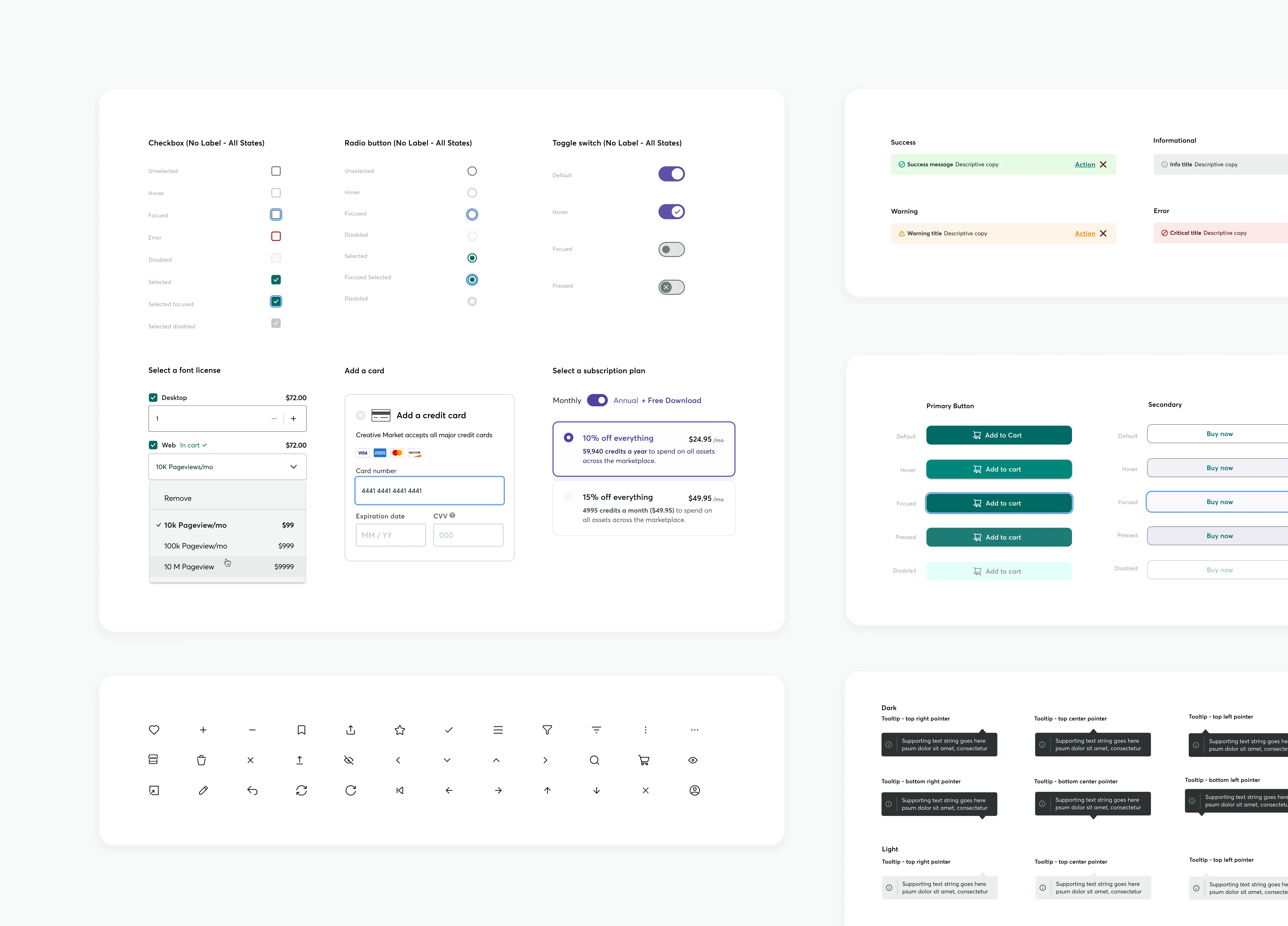 Collection of design components and patterns