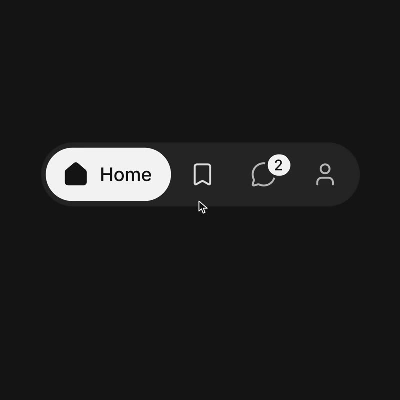 Clean Tab Switching Animation
