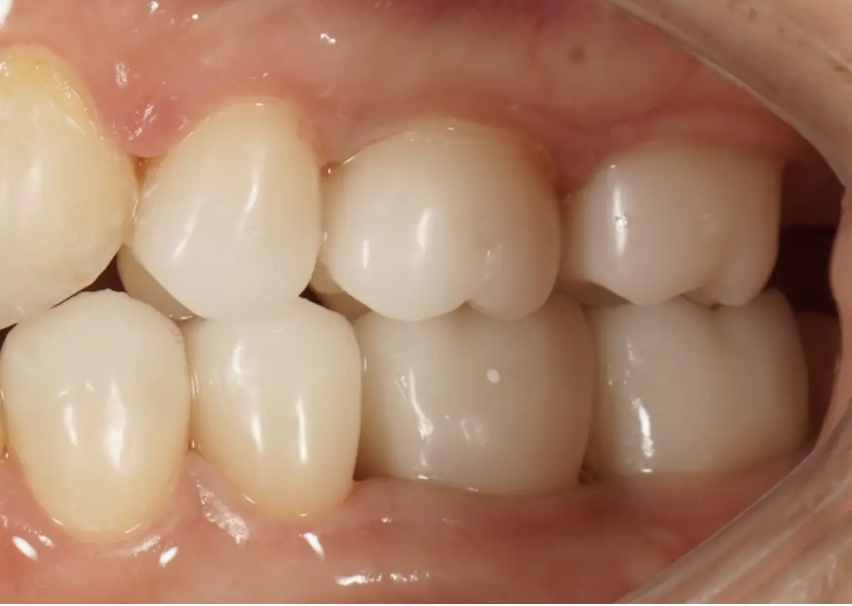 Temporary crowns on posterior teeth, changing old composite restorations, composite onlays (before and after)