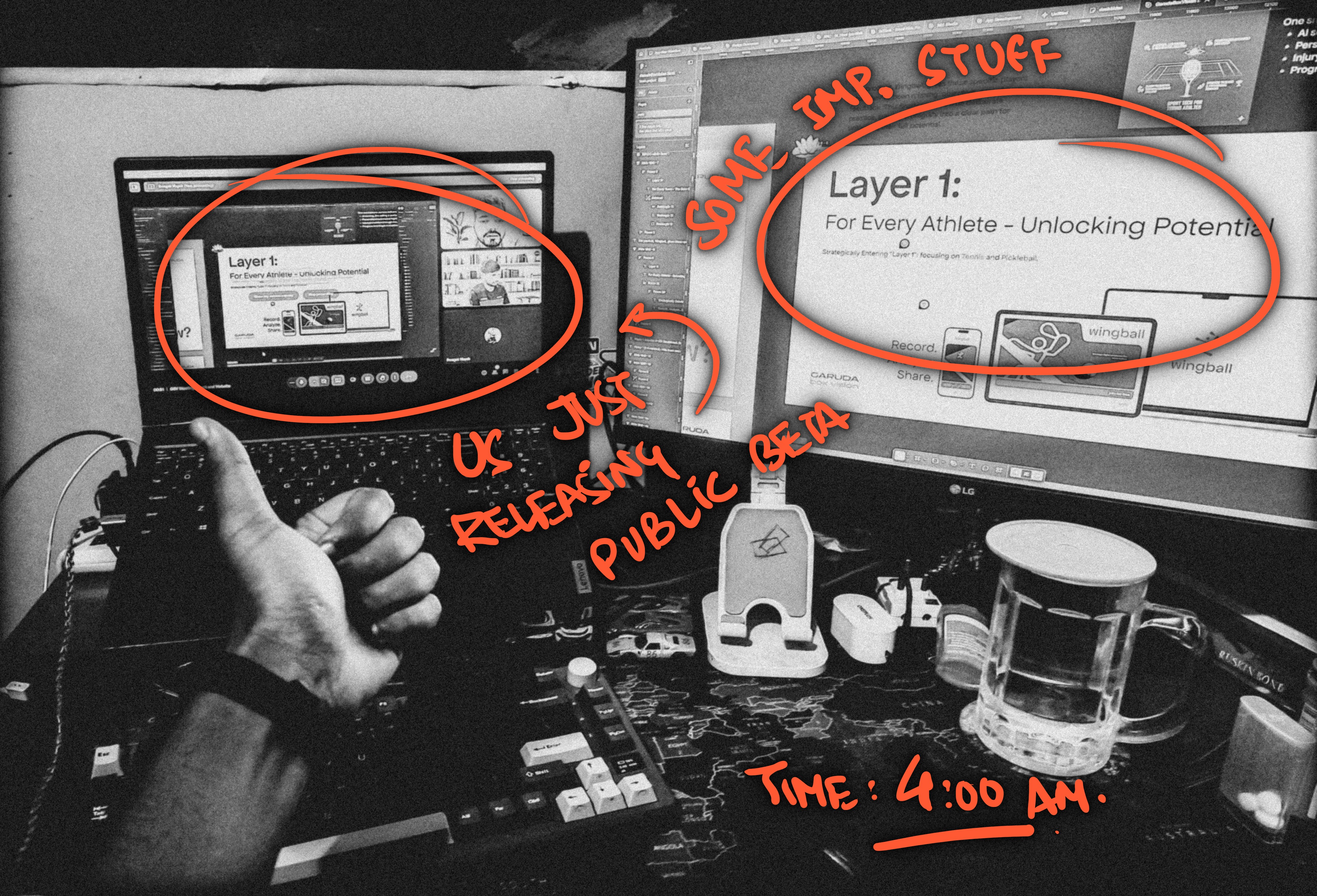 team workspace with people working