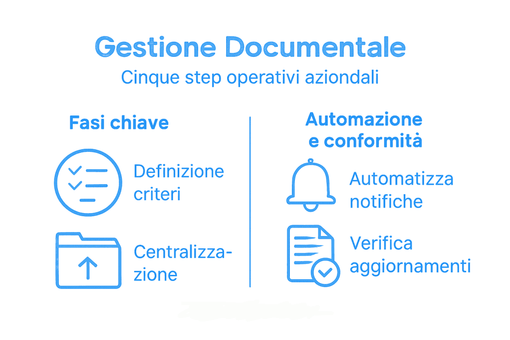 Infografica: le fasi chiave per una corretta gestione dei documenti