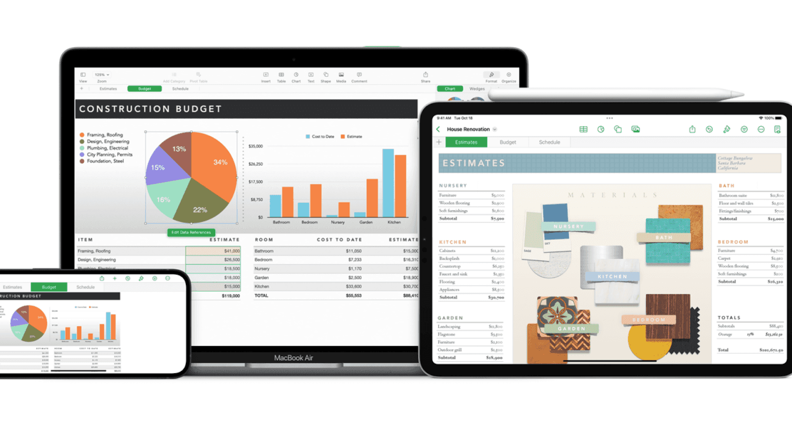 Apple Numbers spreadsheets