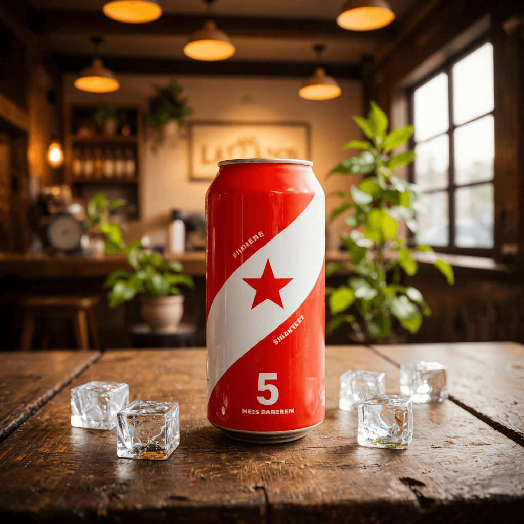 product photography of a can of beer, typically consumed as a beverage