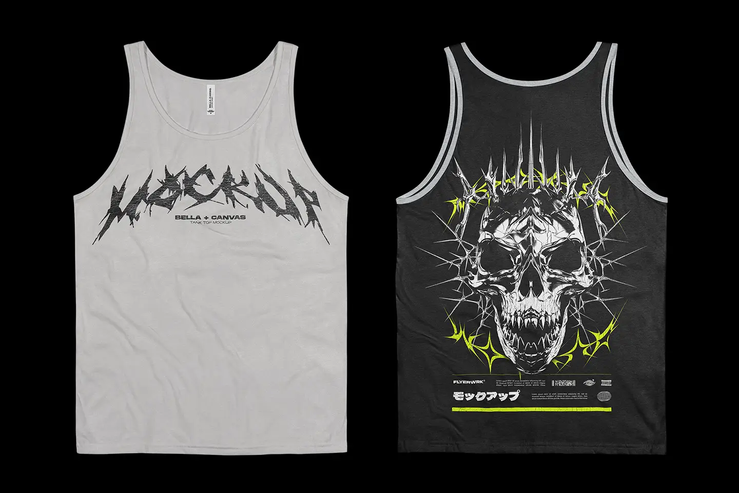 Bella+Canvas 3480 Tanktop Wrinkled mockup showing alternative design preview