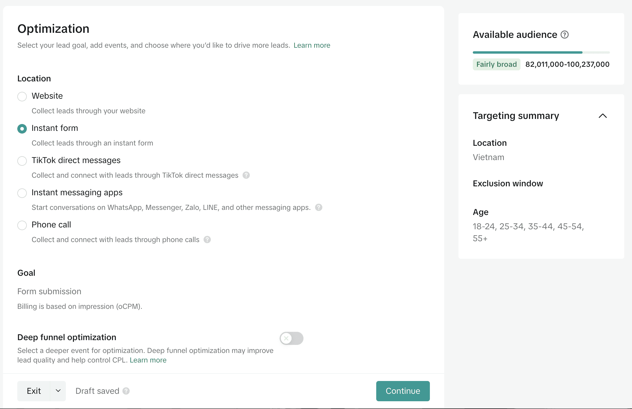 set up TikTok campaign