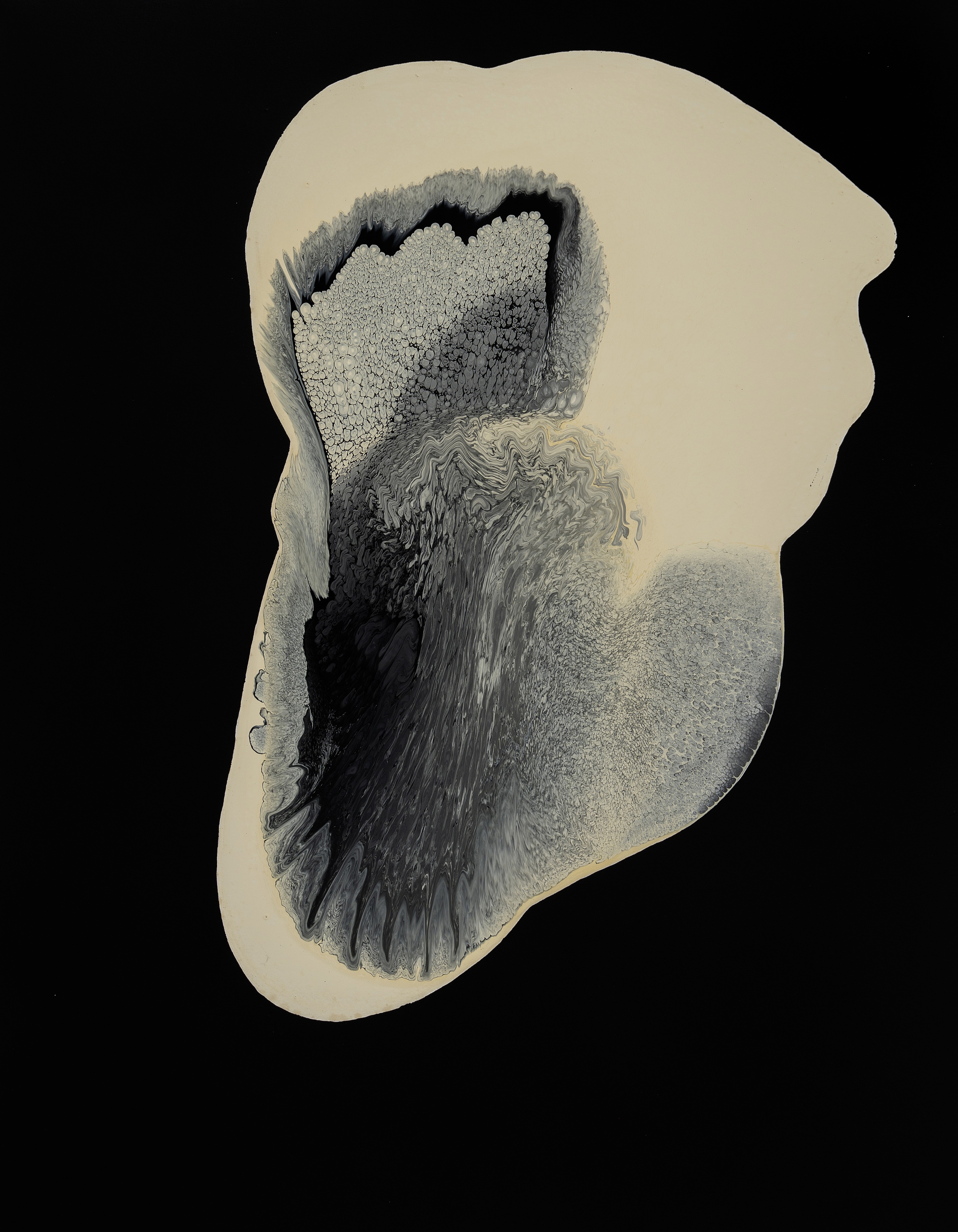 herd of sheep on road painting